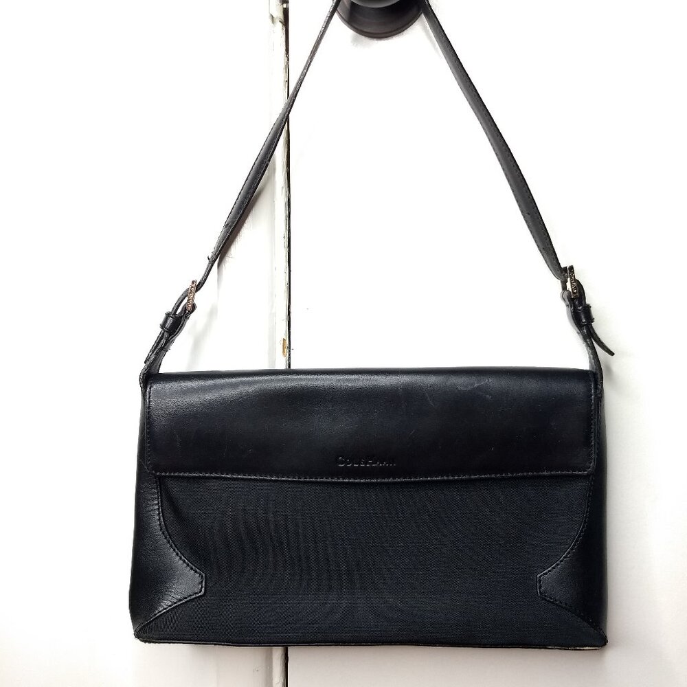 Cole Haan Black Shoulder Bag Purse Minimalist Preppy Modern Classic